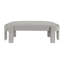 Élégant banc rembourré en velours taupe avec siège rembourré en mousse et tissu luxueux Comfort Home Furniture 1pc-521350580