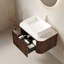 Meuble-lavabo mural élégant en céramique et contreplaqué avec lavabo Elegant