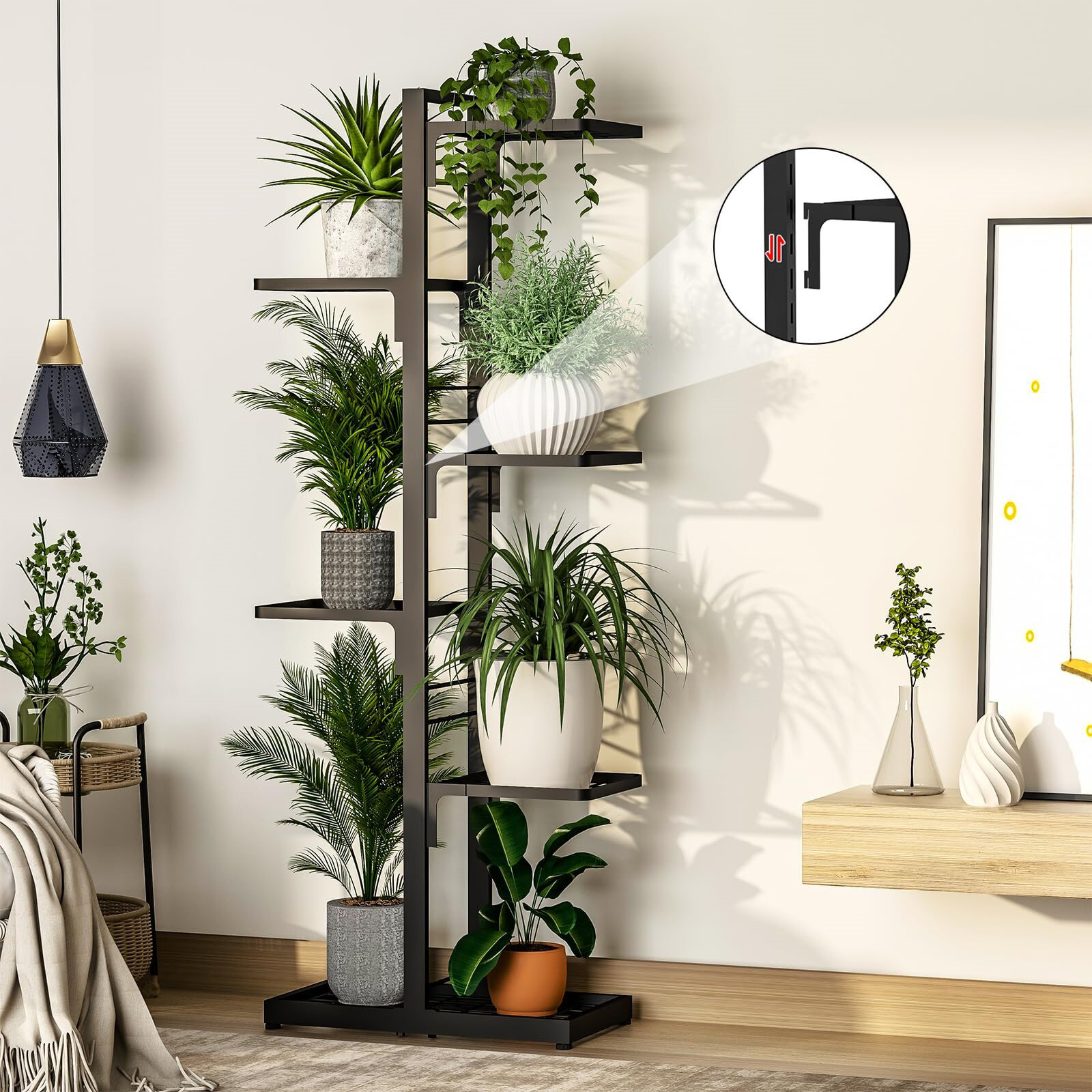 Rebrilliant 6 Tier Plant Stand Indoor Tall Shelf Wayfair Canada