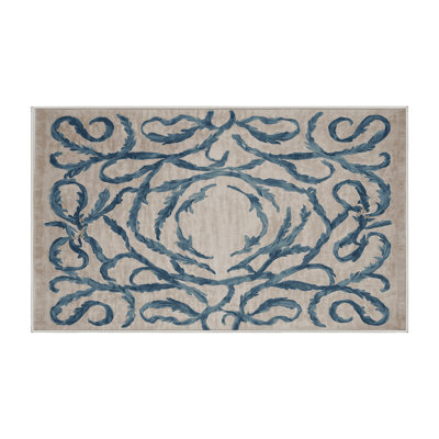 Machine Washable Beige Area Rug