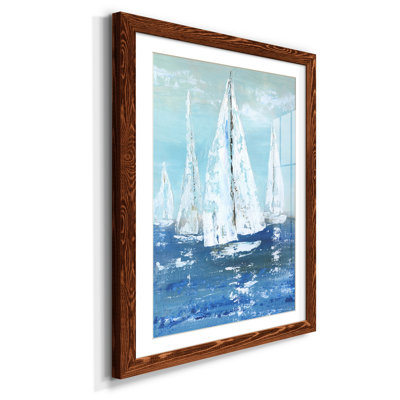 White Sails - Reproduction d'art sur papier encadrée