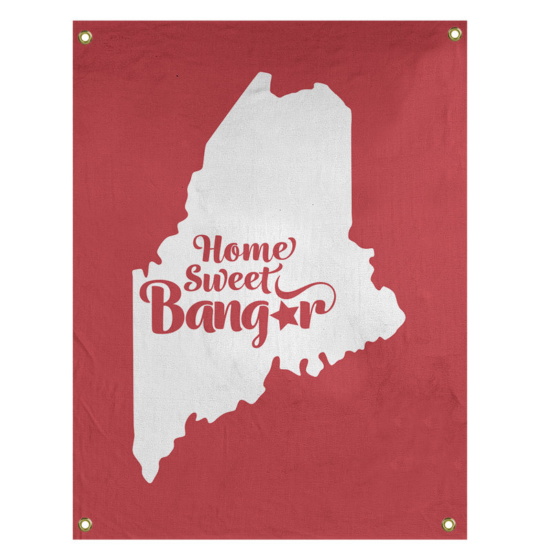 Tapisserie murale bangor maine, H 36 po x l 26 po, Rouge