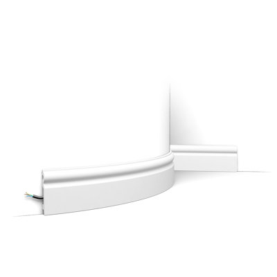 Base en polyuréthane flexible blanc apprêté de 0,62 po d'épaisseur x 78 po de largeur x 5,375 po de longueur