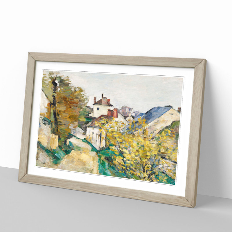 House of Dr. Gachet by Paul Cezanne - Picture Frame Painting, 48cm H x 65cm W x 2cm D, Oak Framed