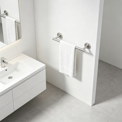 Modern 12-Inch Towel Bar For Bathroom, Brushed Stainless Steel Wall Mounted Hand Towel Holder, Rustproof And Durable Bathroom Organizer