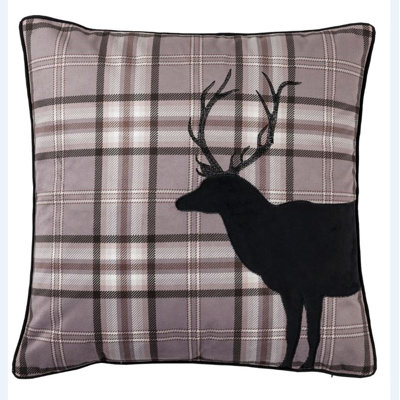 Tartan Stag Cushion Cover