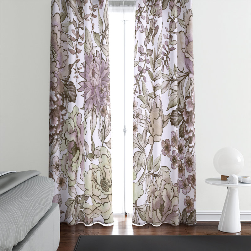 Semi Sheer Curtain Pair, 40" W x 82" L