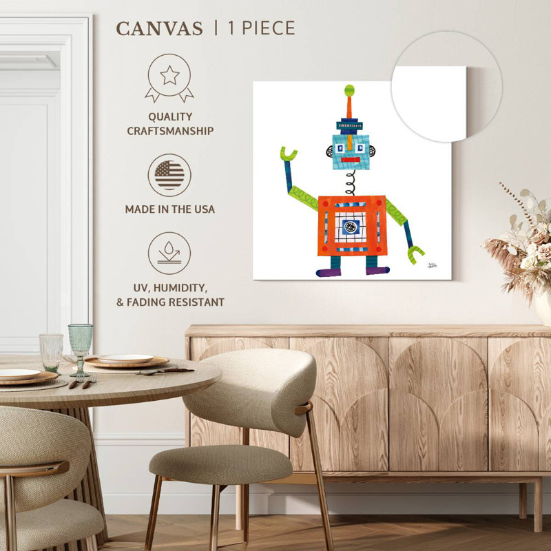 Robot Party V, 10" H x 10" W
