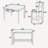 6 - Person Pedestal Base Dining Set-1529060204-1529060202-1529060205