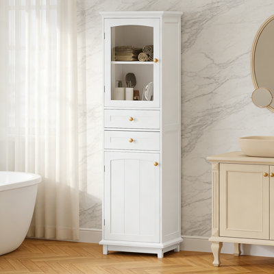 63" Tall Bathroom Storage Cabinet