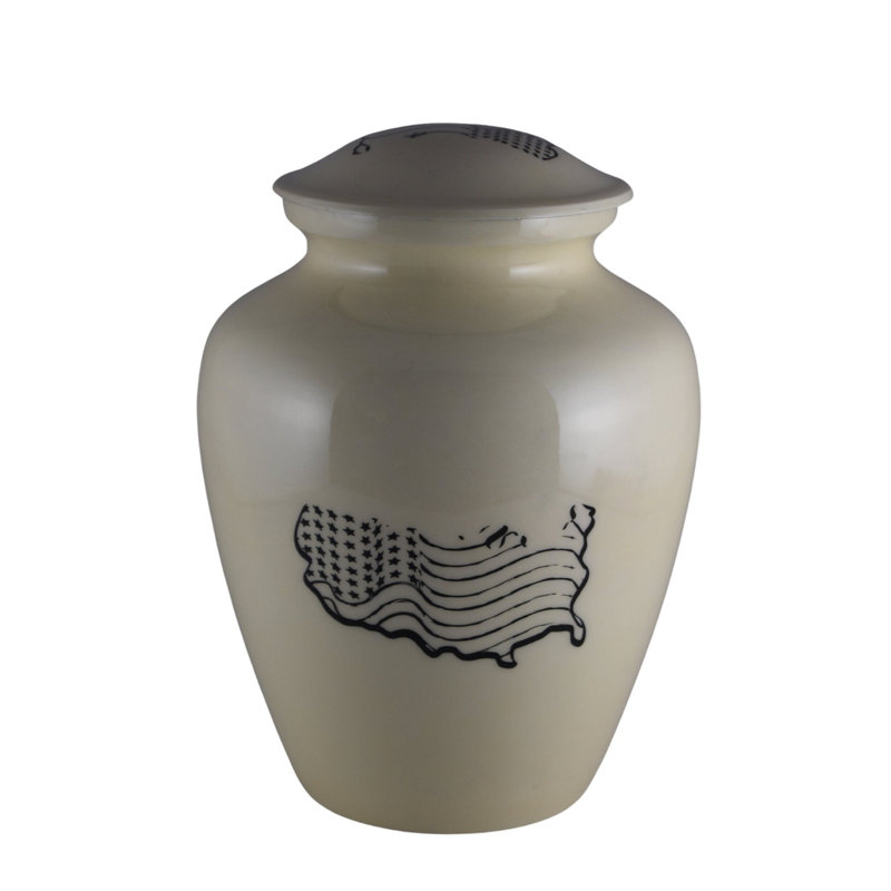 Handmade American Flag Urn