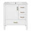 Meuble-lavabo de 30 pouces avec lavabo en céramique, porte à fermeture en douceur et grande armoire de rangement | Idée de cadeau