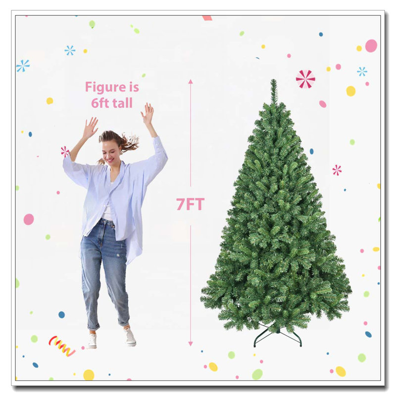 Arbre de Noël 7 pi en PVC avec 380 lumières DEL WiFi Music Sync