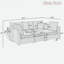Canapé modulaire moderne avec repose-pieds mobile, accoudoirs de rangement et ports USB-2057480219