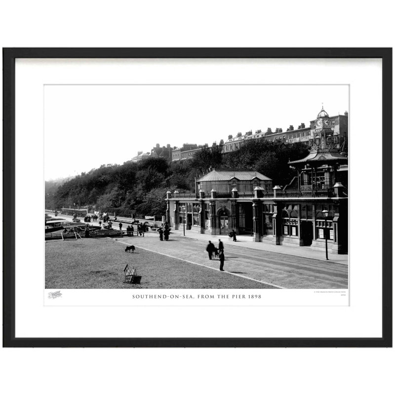 Southend-on-Sea, from the Pier 1898 1 Piece Single Picture Frame Wall Art, 40cm H x 50cm W x 2.3cm D