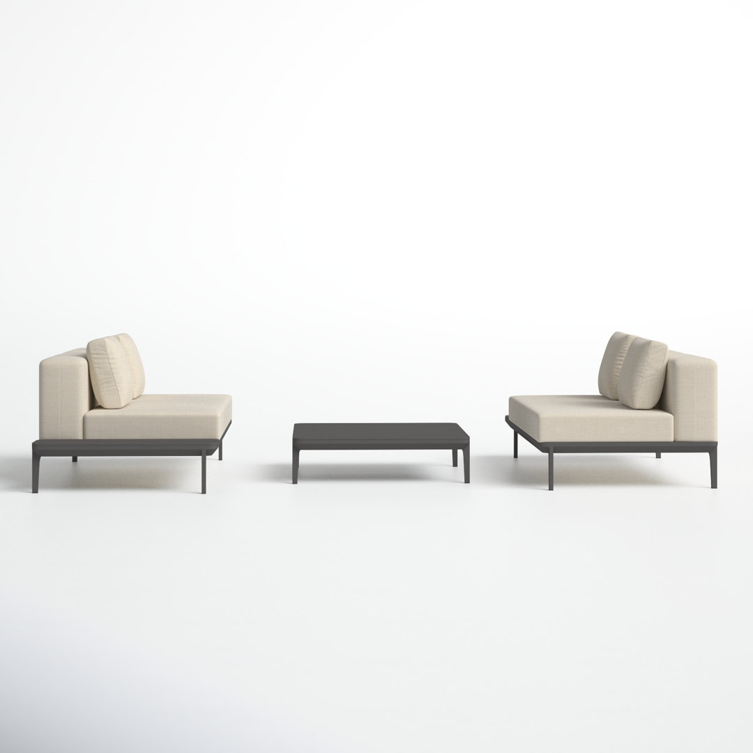 Filmore 4 - Person Modular Patio Conversation Sets with Cushions AllModern