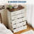 5 Drawer Tall Dresser, Fluted Vertical Chest with Metal Handles, Wood Storage Dresser for Bedroom, Apartment, Guest Room-1891813362
