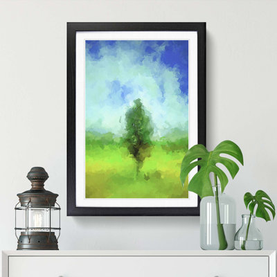 Isolated Tree in Abstract - Framed Print