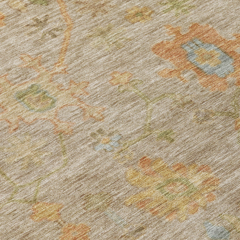 Machine Washable Indoor/Outdoor Xhevrie Beige Rug, Runner 2'3" x 7'6"