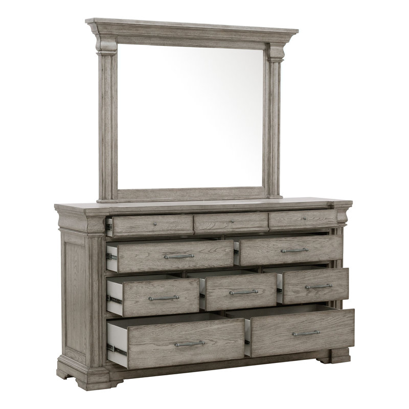 Commode 10 tiroirs + miroir Jahanna
