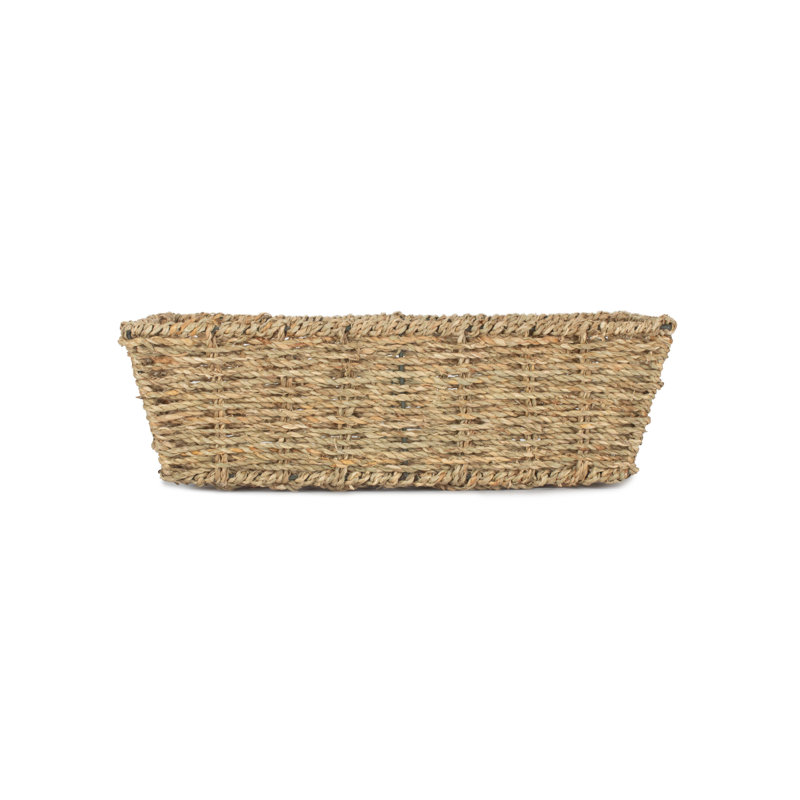 Fannett Seagrass Storage Tray Basket