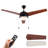 52" Ceiling Fan with Light Kit, Pull Chain and Remote Control