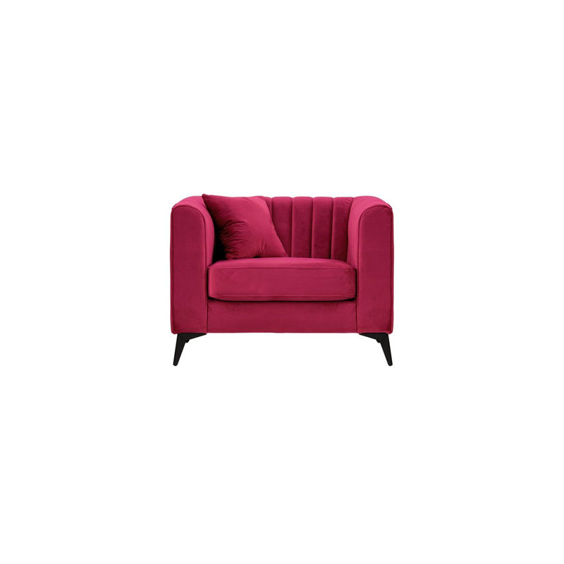 Upholstered Armchair, Red