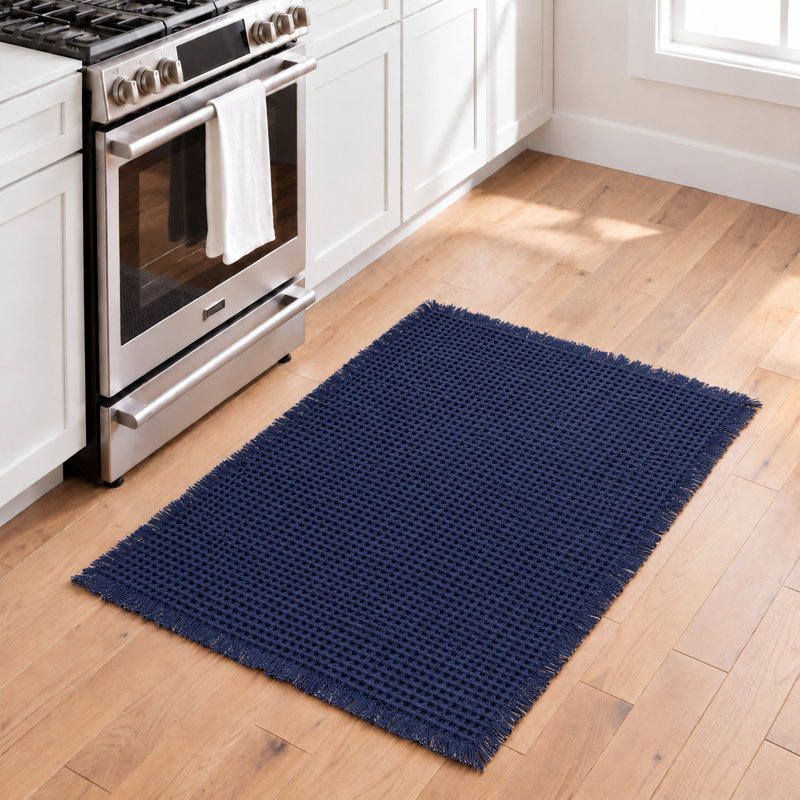 Tapis bleu marine antidérapant Gelato, Marine, L 24 po x L 48 po