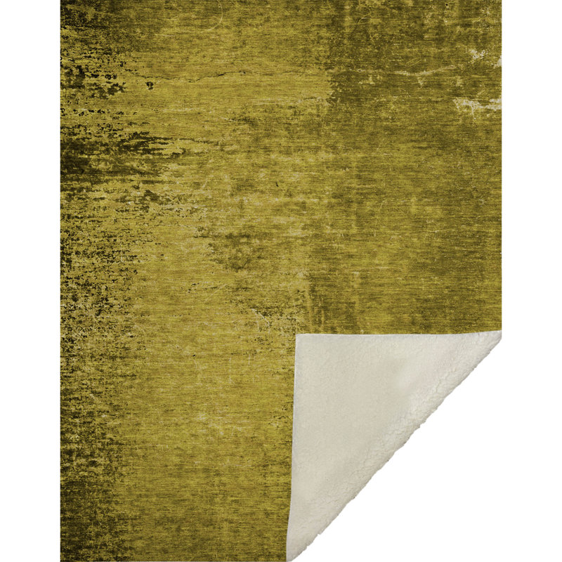 Addison Machine Washable Sherpa Throw Blanket, Doré, Abstract Monochromatic