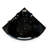 MAJESTIC 59" x 59" 2-Person Black Corner Whirlpool Bathtub with Dual Pump, Heater & Glass Front Panel