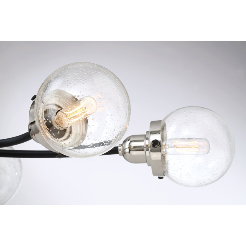 Lustre linéaire moderne 6 lumières Spoutnik, Argent