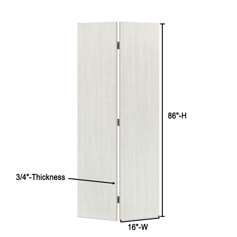 Porte de placard pliante en composite blanc texturé 20 po x 80 po x 3/4 po, 32 po x 86 po, White