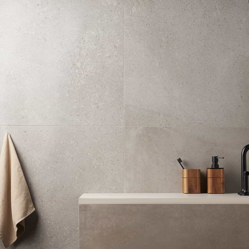 New Rock 24X24 Matte Porcelain Tile, Fumo Light Gray