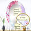 Fuchia rose et mauve liquide Art - miroir mural moderne ovale-1339470061