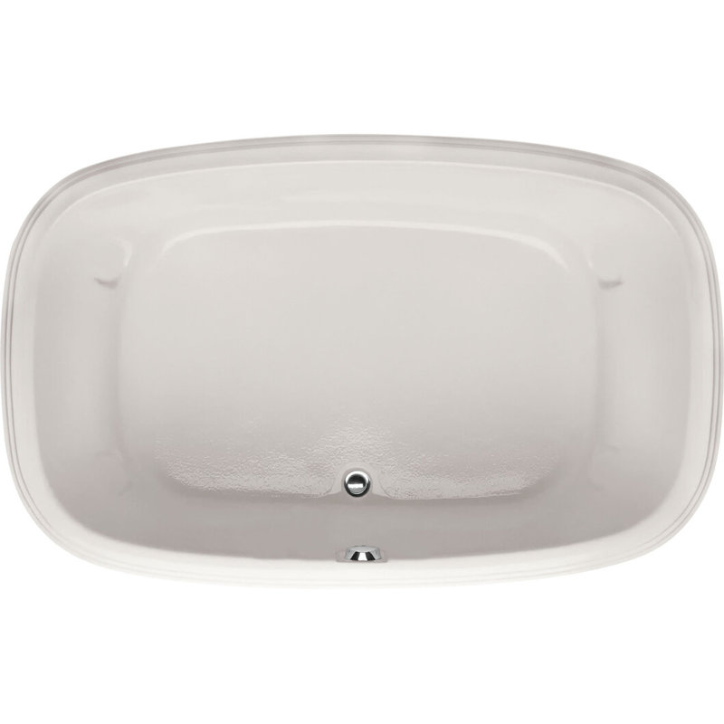 Sylvia 60'' L Air Bathtub, White, Matte Black