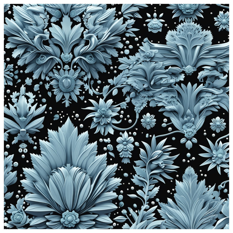 Édredon bleu à motif floral, Twin Extra Long