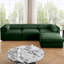 L-Shaped Upholstered Modular Sectional With Storage Ottoman-288154875