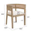 Chaise de salle à manger (beige + frêne naturel-2287B), ensemble de 2
