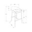 Tabouret de bar, ensemble de 2, hauteur comptoir, cuisine, métal chromé