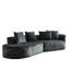 Canapé modulaire surdimensionné de 114 pouces - Chenille 4 avec siège large et profond, excellent support, 4 coussins pour le canapé du salon-642465705-642465704