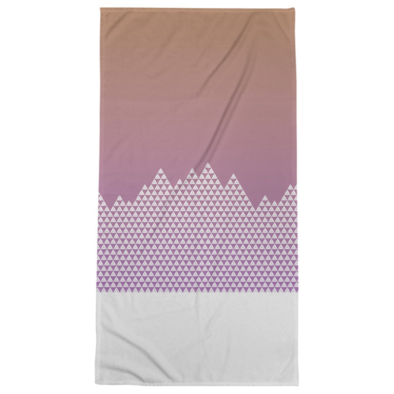 Serviette de bain Mountain, Orange/mauve