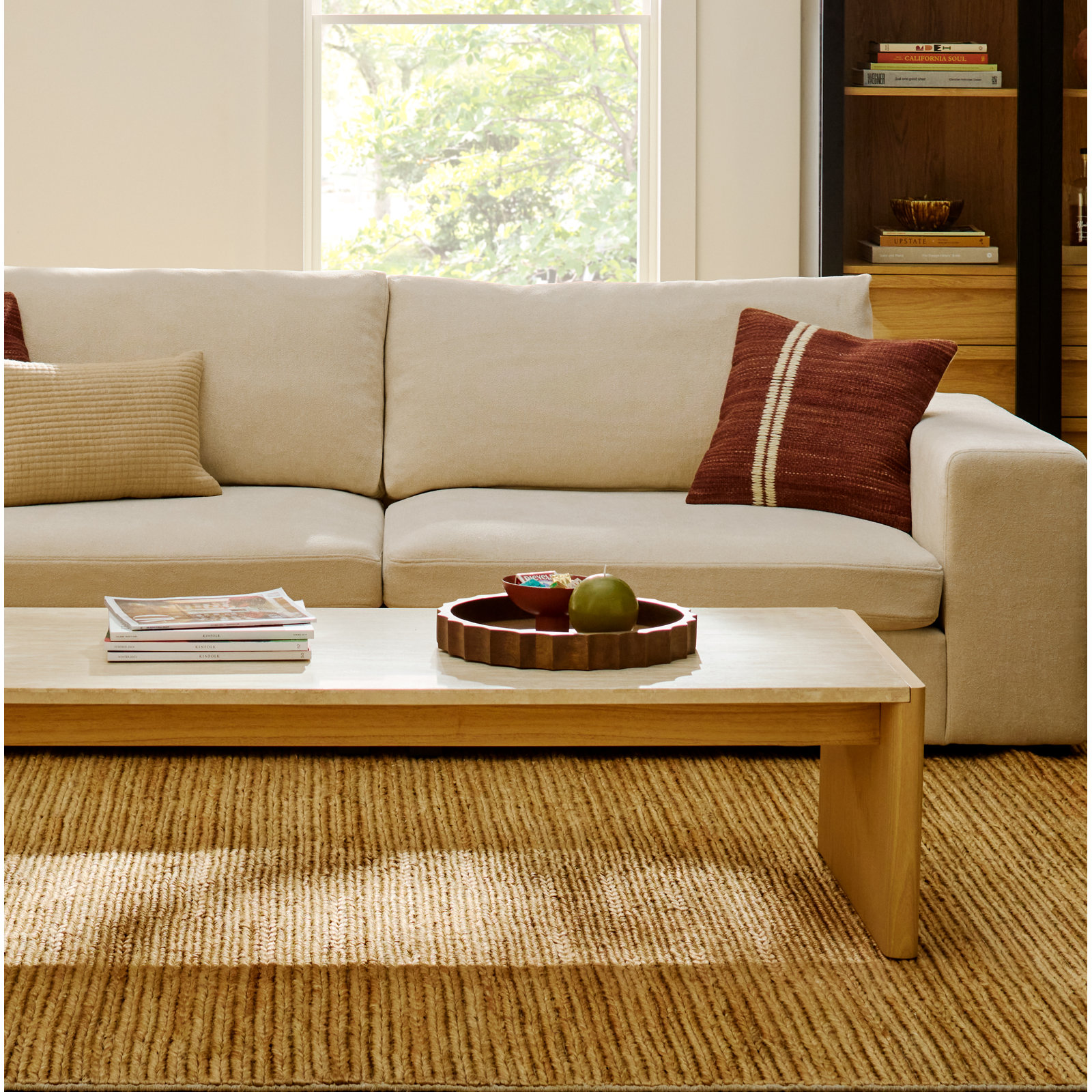 Montara Decorative Tray, 2" H x 15" W x 15" D, Walnut Brown