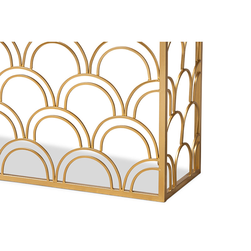 Cerah 47.2'' Glass Top Console Table