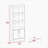 2-Piece Office Set with Bookcase & Desk in Light Gray