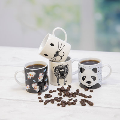 KitchenCraft 80ml Porcelain Sheep Espresso Cups