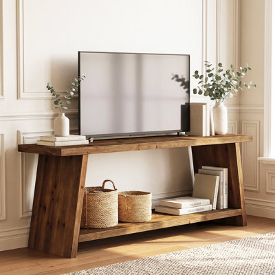 63" Solid Wood TV Stand