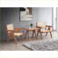Mid-Century Modern Natural Wood Coffee Table for Living Room, Space-Saving &amp; Quick Assembly
