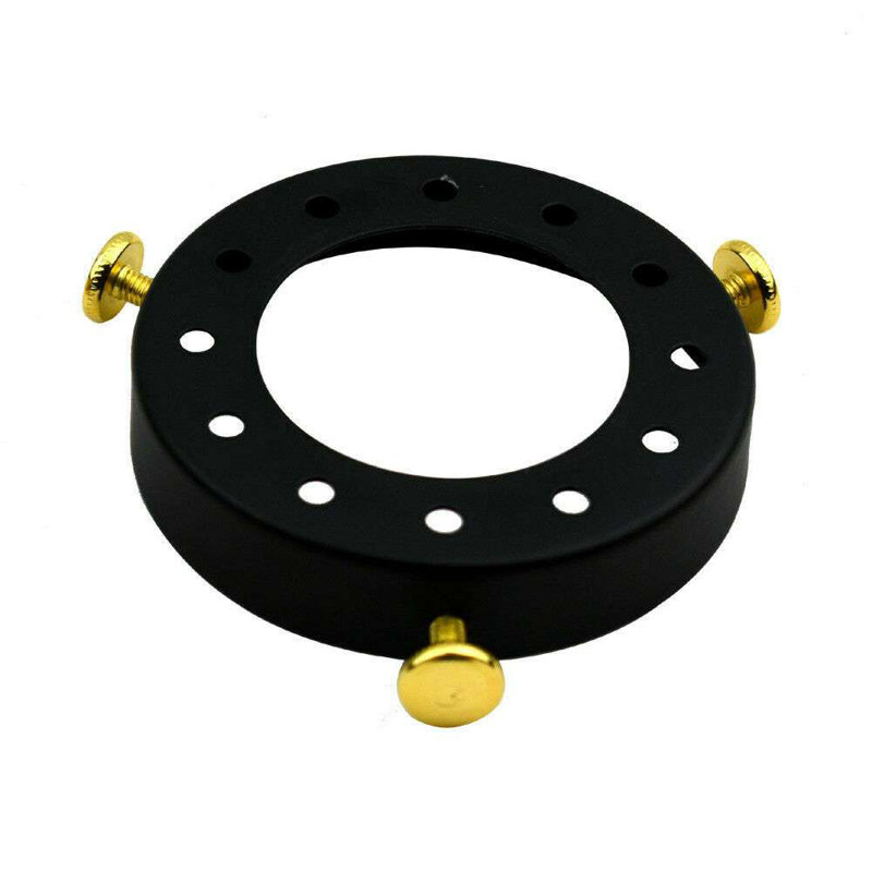 Socket Lampshade Holder Top Collar Ring Adapter Lamp Base Solid Metal Separate Lighting Kit, Black