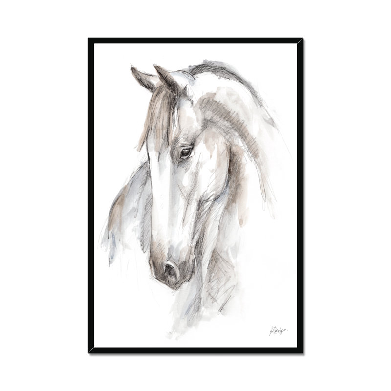 Equine Study II by Ethan Harper - Print, Black Framed Paper Print, 95cm H x 65cm W