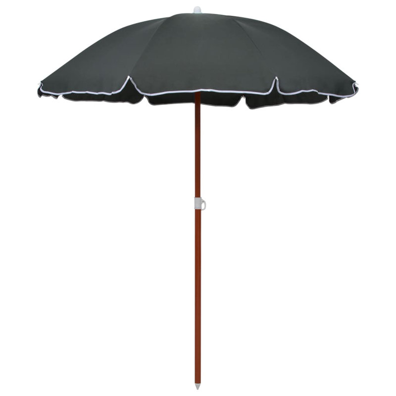 Parasol de plage Kelso, Gris, H 74,8 po x l 61 po